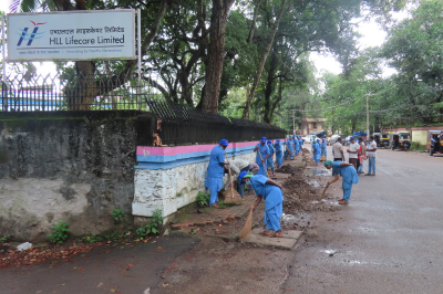 Swachhata Hi Seva cleaning campaign at Peroorkada Factory on 02 October 2024.